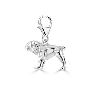 English Bulldog Charm Sterling Silver, 3 of 12