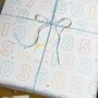 Colour In Birthday Numbers Wrapping Paper Set, thumbnail 3 of 6