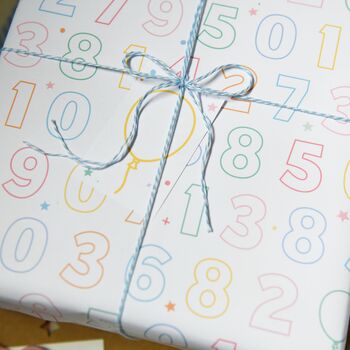 Colour In Birthday Numbers Wrapping Paper Set, 3 of 6