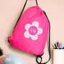 Personalised Pink Flower Kit Bag For Girls, thumbnail 1 of 3