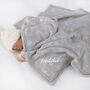 Personalised Embossed Star Grey Baby Blanket, thumbnail 1 of 9