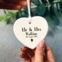 Personalised Wedding And Date Heart Decoration, thumbnail 1 of 2