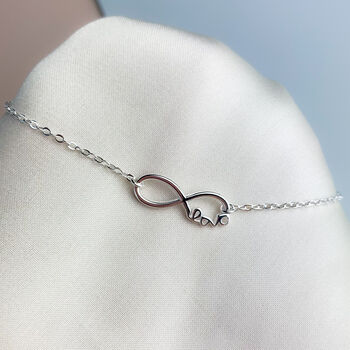 Sterling Silver Infinite Love Charm Bracelet, 2 of 5