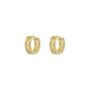 Gold Plated Chunky Patterned Hoop Earring, thumbnail 3 of 8