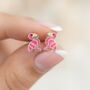 Sterling Silver Flamingo Stud Earrings, thumbnail 2 of 5