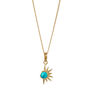 Total Eclipse Turquoise Gold Plated Pendant Necklace, thumbnail 2 of 6
