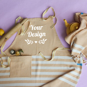 Personalised Cotton Kitchen Apron, Tea Towels, 2 of 12