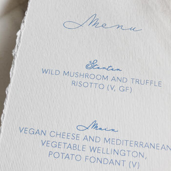 Deckle Edge Wedding Menu, 6 of 11