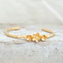 Hawthorn Blossom Bangle In Gold Plated Silver, thumbnail 1 of 3