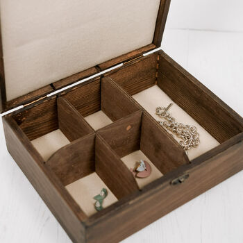 Large Personalised Message Wooden Jewellery Box, 7 of 12