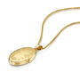 Italian Large Floral Oval Locket – 18 K Gold Plated, thumbnail 2 of 4