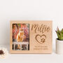 Pet 'You Left Paw Prints On Our Hearts' Oak Photo Frame, thumbnail 1 of 6