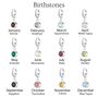 Sterling Silver Birthstone Charm Necklace, thumbnail 4 of 10