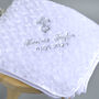 Personalised White Christening Blanket For Baby, thumbnail 8 of 10