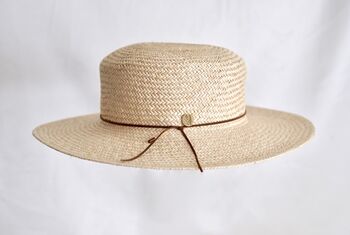 Carnegie Panama Straw Boater Hat, 2 of 3