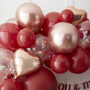 Valentines Red, Pink, Rose Gold Chrome Balloon Arch Kit, thumbnail 3 of 4