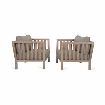 Porthallow Acacia Pair Of Armchairs, 2 of 2