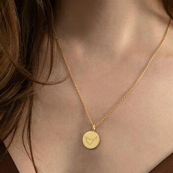 Personalised Gold Plated Zodiac Constellation Necklace, 5 of 11