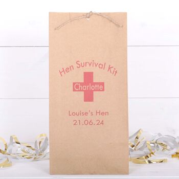 Personalised Hen Survival Kit Bag, 2 of 2
