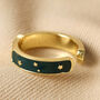 Adjustable Blue Enamel Sun Ring In Gold Plating, thumbnail 5 of 11