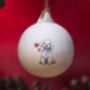 Bichon Frise Ceramic Round Bauble, thumbnail 1 of 5