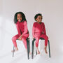 Claret Red Children's Pyjamas | Ribbed Loungewear, thumbnail 1 of 7