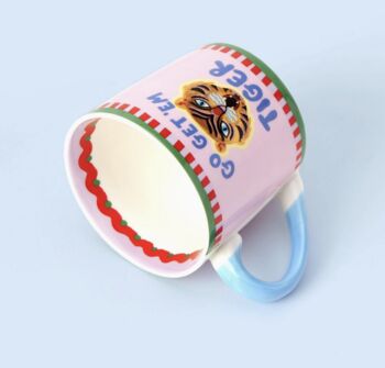 Go Get 'Em Tiger Hand Painted Mug, 3 of 3