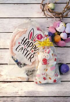 Happy Easter Candy Floss Cake And Bunny Tails Vegan And Dairy Free, 2 of 4