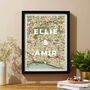 Personalised Vintage Map Special Location Print With Heart, thumbnail 3 of 4