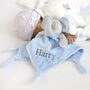 Personalised White Baby Gown With Elephant Comforter, thumbnail 3 of 12