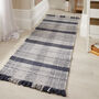 Highland Check Easy Care Navy Rug, thumbnail 4 of 5