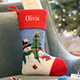 Personalised Children's Snowman Christmas Stocking, thumbnail 1 of 6
