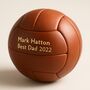 Personalised Vintage Tan Leather Football, thumbnail 2 of 11