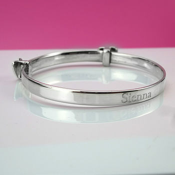 Child's Sterling Silver Expanding Bangle With Heart, 7 of 7