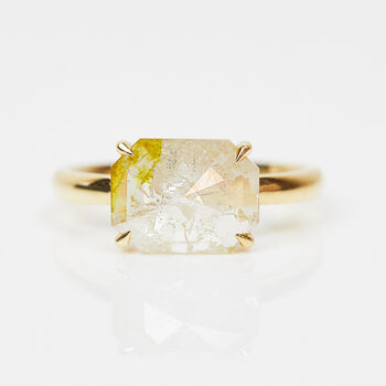 One Of A Kind Organic Yellow And White Natural Diamond, 2 of 5