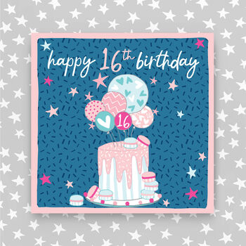16th Birthday Card Cake Theme Boy/Girl, 2 of 2