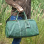 Leather Holdall Weekend Bag, thumbnail 4 of 12