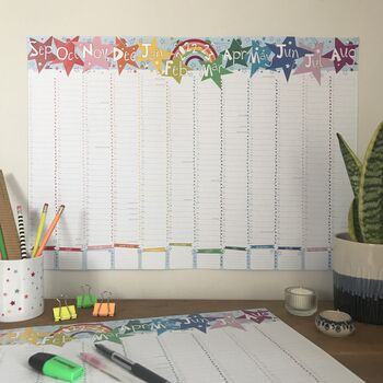 Rainbow, Star And Bugs 2022/23 Academic Wall Planner, 9 of 10
