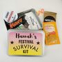 Personalised Festival Survival Tin With Hangover Kit, thumbnail 3 of 7