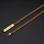 Gold Engravable 5mm Cuban Chain, Curb Link Necklace, thumbnail 1 of 11
