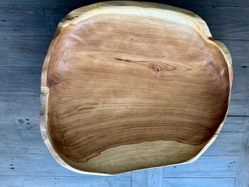 Giant Teak Root Fruit Bowl – 60cm Handcrafted Wooden Display, 4 of 5