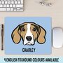 English Foxhound Face Mouse Mat, thumbnail 1 of 4