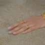 Chain Link Embrace Gold Plated Ring, thumbnail 4 of 4