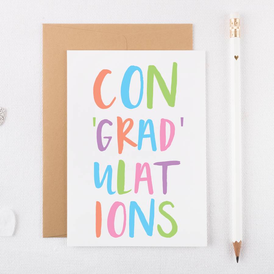 'Congradulations' Graduation Card By Here's To Us | notonthehighstreet.com