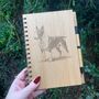 Personalised English Bull Terrier Dog Engraved Notebook, thumbnail 1 of 5
