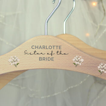 Personalised Wedding Wooden Hanger Gift, 2 of 4