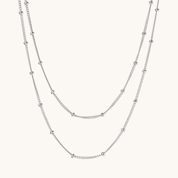 Lume Necklace Layering Set Silver Or 18ct Gold Plated, 2 of 6