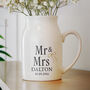 Personalised Black And Gold Wedding Jug Vase, thumbnail 1 of 5