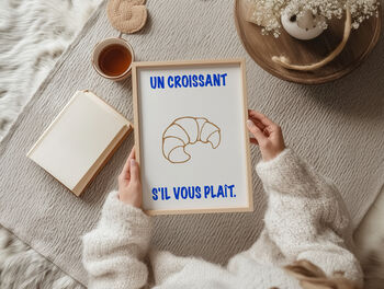 Un Croissant French Coffee Kitchen Giclée Art Print, 5 of 6