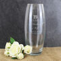 Personalised Anniversary Glass Bullet Vase, thumbnail 5 of 6